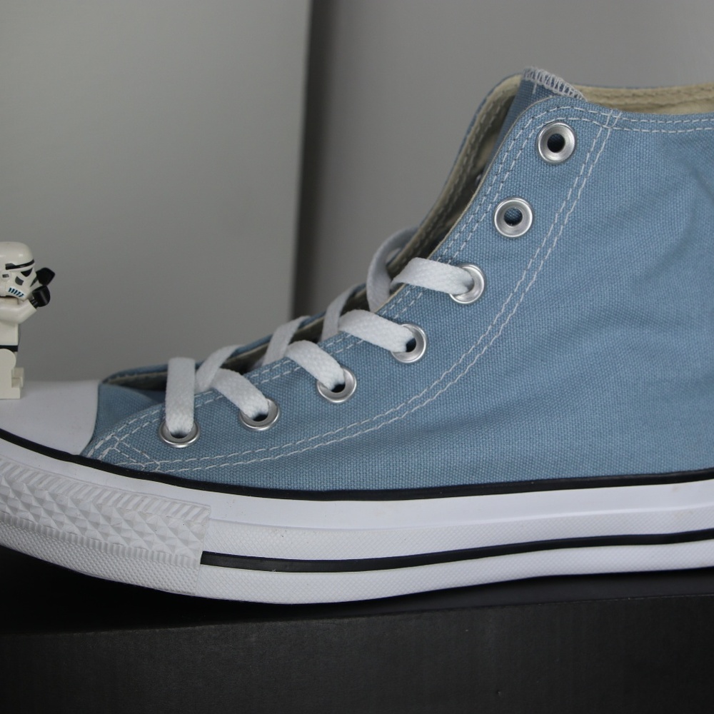 Sky Blue Classic Converse All Star High Tops - Picture 3 of 7